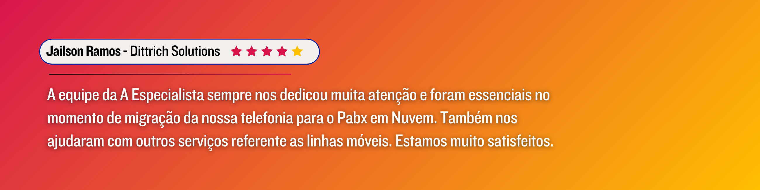Nossos clientes recomendam e nos avaliam com notas altas